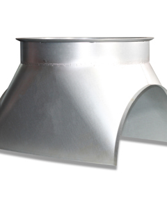 Connection piece 90deg NW500 with flange onto 500